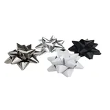 Assortiment étoiles adhésives noir, argent, gris, blanc - ø 60 mm - paquet de 76