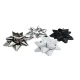 Assortiment étoiles adhésives noir, argent, gris, blanc - ø 60 mm - paquet de 76