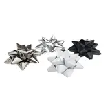 Assortiment étoiles adhésives noir, argent, gris, blanc - ø 60 mm - paquet de 76