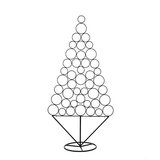 Sapin de Noël Design cercles noirs - H 180 cm - Décors à poser