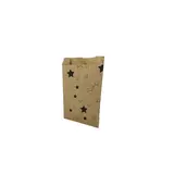Pochette cadeau Noël papier kraft Étoiles 12 + 4,5 x H 19,5 cm - Lot de 250