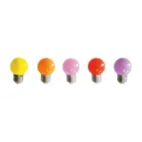 Lot de 5 ampoules E27 G45 couleurs chaudes