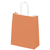 Sac kraft Terre de Sienne à poignées torsadées 36+13x44,5cm 90g/m² (x50) - Sacs kraft unis, poignées torsadées