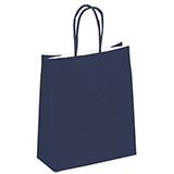 Sac kraft blue navy à poignées torsadées 24+12x31cm 90g/m² (x50) - Fête des pères