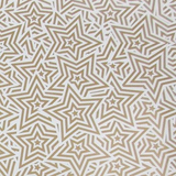 Papier cadeau couché blanc origami étoiles cuivre 70 cm x 100 m 70 g/m² – le rouleau - Papiers cadeaux à motifs