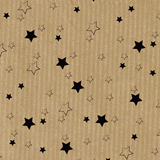 Papier cadeau kraft brun étoiles noires 70 cm x 100 m 60 g/m² - le rouleau