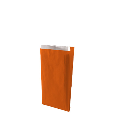 Pochette cadeau kraft vergé orange passion 12 x 4,5 x 20 cm - Sachet kraft - Lot de 250