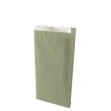 Pochette cadeau kraft vergé vert tilleul 18 x 6 x 35 cm - Sachet kraft - Lot de 250