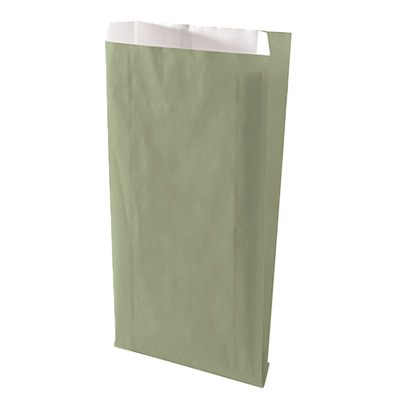 Pochette cadeau kraft vergé vert tilleul 24 x 7,5 x 41 cm - Sachet kraft - Lot de 250