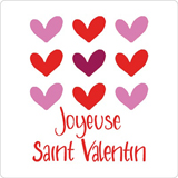 Étiquettes cadeaux adhésives Joyeuse Saint Valentin - Étiquettes cadeaux St Valentin