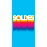 Affiche verticale Soldes Arc-en-ciel