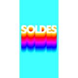 Affiche verticale Soldes Arc-en-ciel 40 x 80 cm