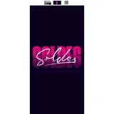 Affiche verticale Soldes Néon violet / fuchsia 40 x 80 cm