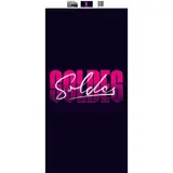 Affiche verticale Soldes Néon violet / fuchsia 40 x 80 cm