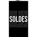 Affiche Soldes pour magasin grand format 80 x 150 cm - Noir/Blanc