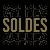 Affiche Soldes magasin carrée 38 x 38 cm - Affiche promo - Noir/Or
