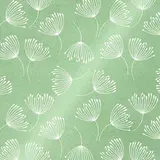 Papier cadeau kraft floral 70 cm x 50 m, vert / blanc, 80 g/m²