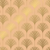 Papier cadeau Pampa couché blanc 70 cm x 50 m, sable / or, 80 g/m²