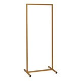 Portant droit fixe 60 x 152 cm métal doré - Portants droits