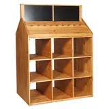 Casier à Bouteilles de Vin Brun Double Face 119x66x165 cm