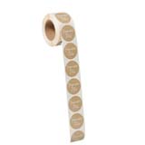 Étiquettes cadeaux adhésives rondes Joyeuses Fêtes or/blanc ø35 mm – Paquet de 500 - Étiquettes cadeaux adhésives