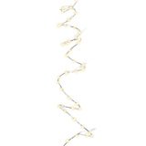 Guirlande lumineuse 100 leds blanc chaud - câble argent - L 159 cm - Décors lumineux