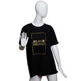 T-shirt BLACK FRIDAY coton taille M - noir / or - T-shirt opérations commerciales