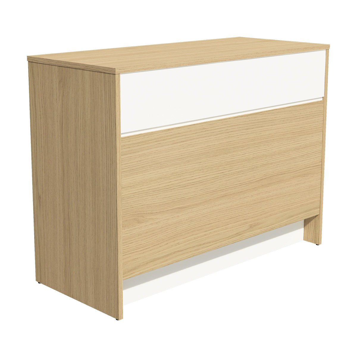 Comptoir Easy Chêne Vicenza / Blanc cristal - L 117 x H 88 cm