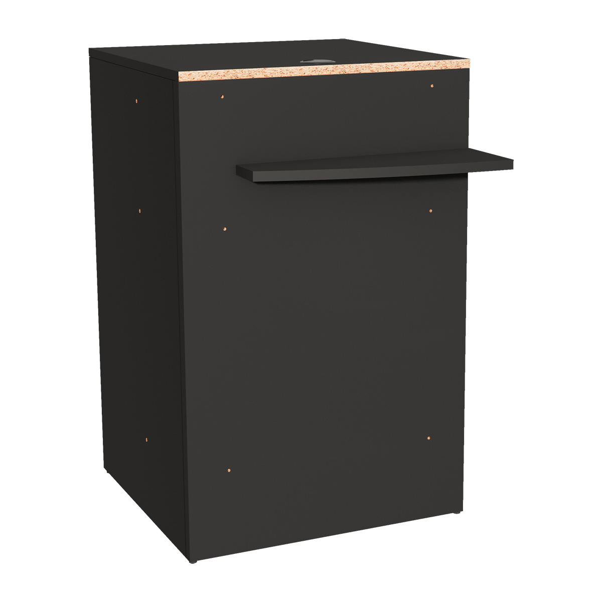 Comptoir d'accueil Soft Black - L 60,7 x H 94,5 cm