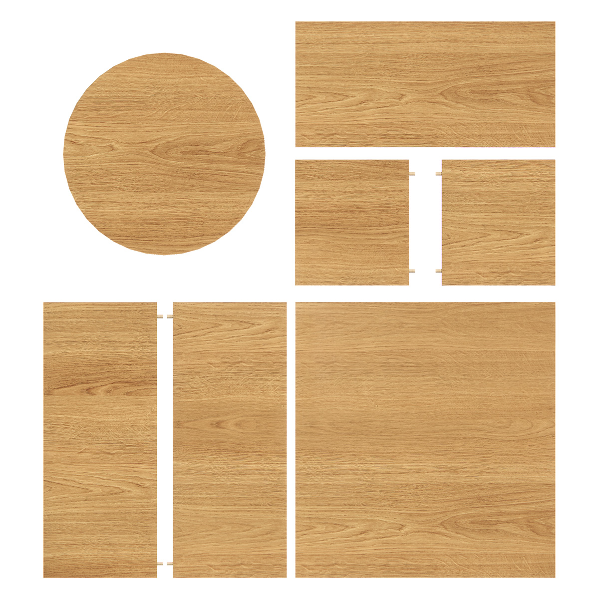 Joue de comptoir Corbridge + tablette ronde