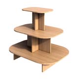 Podium Vicenza arrondi 3 niveaux - L 120 x P 90 x H 106 cm