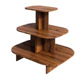 Podium Sherman arrondi 3 niveaux - L 120 x P 90 x H 106 cm