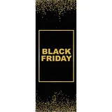 Affiche Black Friday pour vitrine 42 x 115 cm noir / or M1