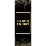 Affiche Black Friday pour vitrine 42 x 115 cm noir / or M1