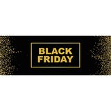 Affiche Black Friday pour vitrine 70 x H 25 cm noir / or M1