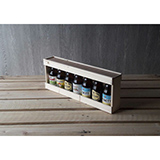 Caisse en bois pour 7 bouteilles larges Steinie - L 52 x P 9 cm