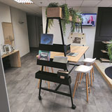 Kit de 3 bacs de rangement pour table Alto 12 x 12 cm noir - Buronomic© 