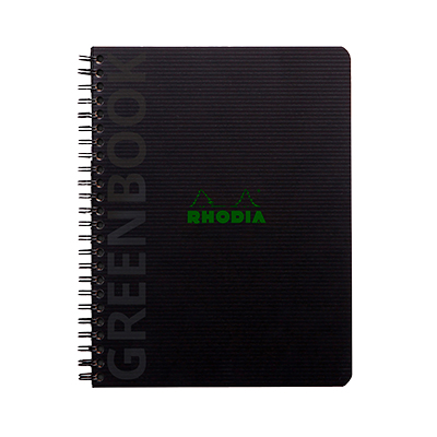 Cahier à spirale Rhodiactive Greenbook 5/5 - A5  - Cahiers et blocs notes