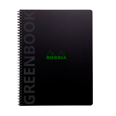 Cahier à spirale Rhodiactive Greenbook 5/5 - A4  - Cahiers et blocs notes