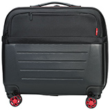 Trolley valise porte-documents à roulettes - coque noir / rouge - Porte-blocs et Porte-documents