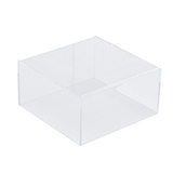 Bloc de présentation transparent PMMA 20 x 20 x 10 cm  - Cube vitrine – Bloc acrylique