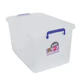 Boîte de rangement à roulettes de 81 L avec couvercle