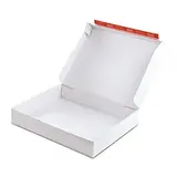 Carton d'expédition aller-retour blanc fermeture adhésive 44,5x37,9x8 cm - Boîte carton - Lot de 20