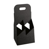 Porte-bouteilles carton 4 bières Long Neck 33 cl noir 13 x 13 x 29 cm