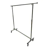 Portant droit L150cm avec tirettes - Hauteur réglable 130 à 230 cm - métal - gris