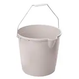 Seau en plastique gradué avec bec verseur - 10L - Gris