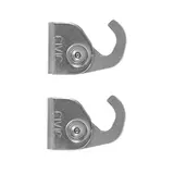 Crochet inox ouvert pour cimaise ép 2,5mm, charge 18kg, paquet de 2