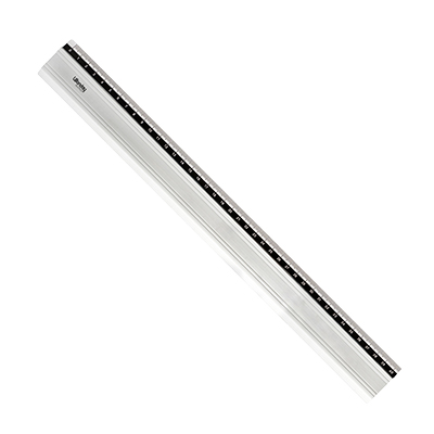 Règle plate aluminium 40 cm 1 biseau - Règles et traces lettres