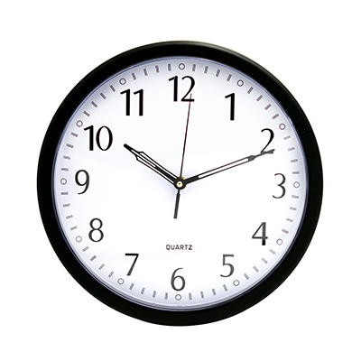 Horloge murale à quartz diamètre 30 cm noir