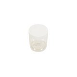 Pot PET cylindrique transparent avec couvercle vissant blanc - 75 ml – carton de 616 unités - Bouteilles et pots cylindriques